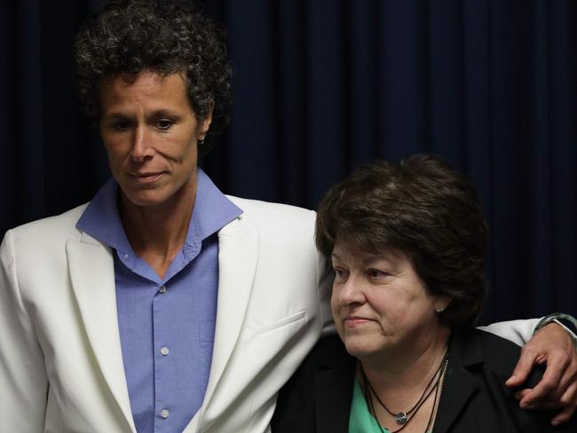 Andrea Constand, the main accuser in the Bill Cosby sexual assaul retrial, leaves the courtroom after the retrial of Cosby's sexual assault case.  Picture:  AFP