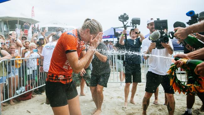 It felt like the longest year of Gimore’s life – but well worth it. Picture: Beatriz Ryder/World Surf League