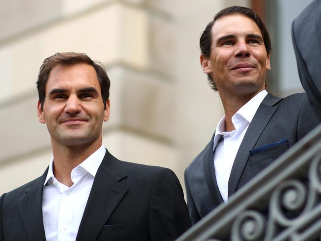 Rafael Nadal’s good friend Roger Federer was not at the wedding. Picture: Getty Images for Laver Cup