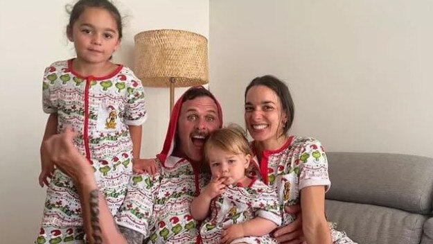 Ben Duffield with his partner Katie and their two children Ivy and Flo. Photo: Supplied.