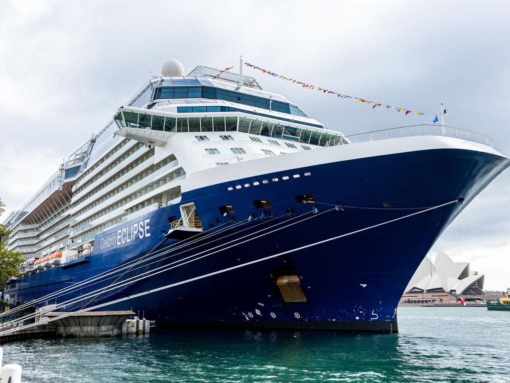 About 3000 people were on-board the Celebrity Eclipse, which has hundreds of positive Covid cases. Picture: NCA NewsWire / Ben Symons