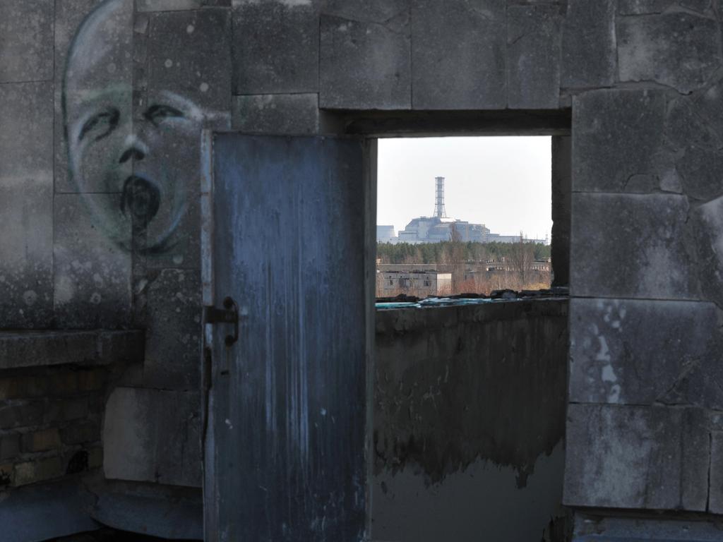 Aview of the 4th power block of the Chernobyl Nuclear Power Plant taken from the ghost city of Pripyat, 2011. Picture: AFP