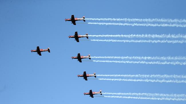RAAF Roulettes at day three of the Pacific Airshow, 20 August 2023. Picture: Richard Gosling