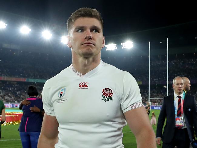 Owen Farrell, the England captain, looks dejected after their defeat during the Rugby World Cup 2019 Final. Picture: Getty Images