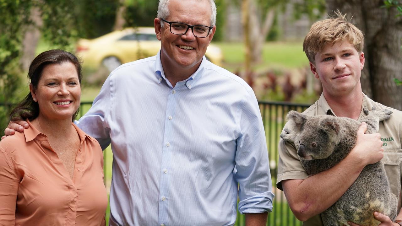 Prime Minister Scott Morrison and wife Jenny attend Australia Zoo on the Sunshine Coast. Picture: Adam Taylor/Office of the Prime Minister