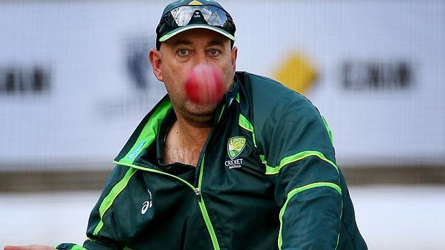 Darren Lehmann, with a red nose on Christrmas Day, says his players are sponges about cricket.