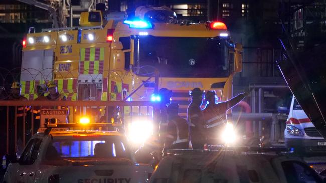 An incident involving a sedan at the Viva Geelong refinery in Corio earlier this year. Photo: James Ford.