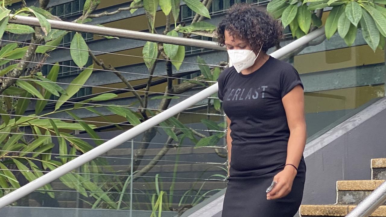 Simona Helen Kei leaving Caloundra Magistrates Court on April 7.