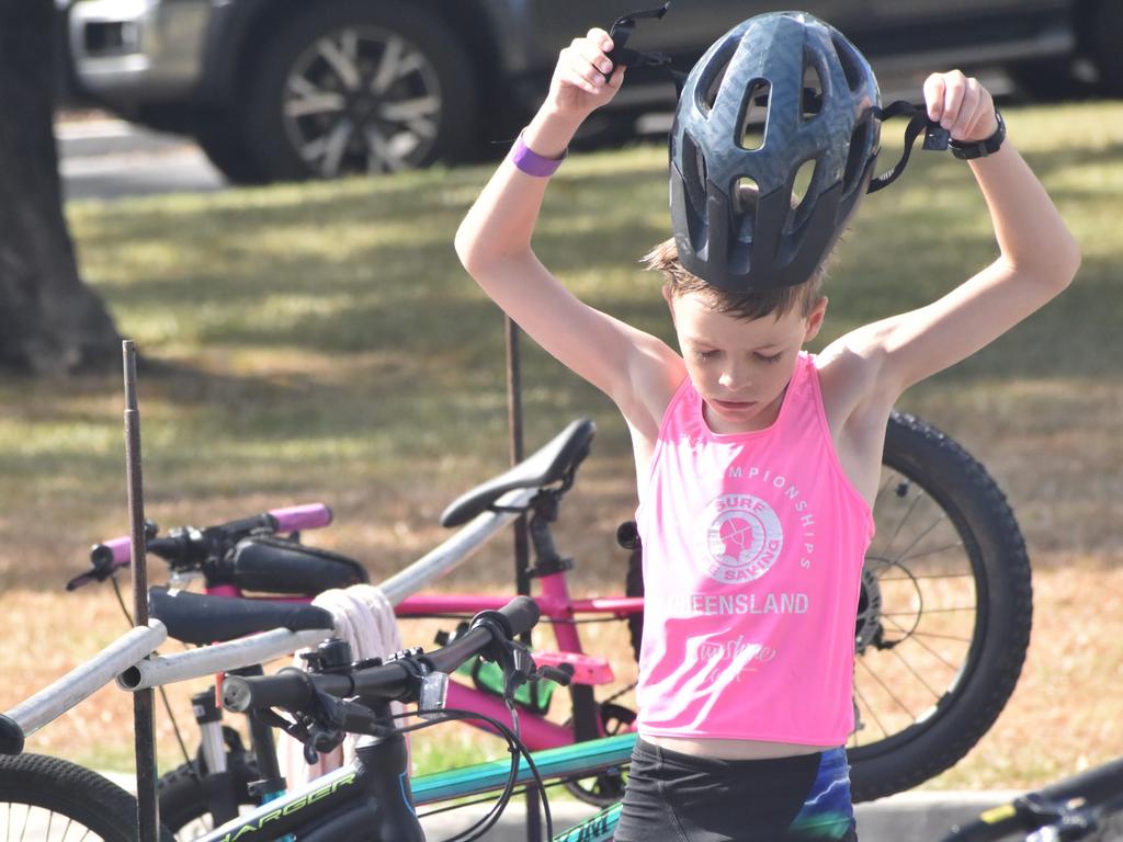 Juniors in action at The Capricornian Rocky Triathlon on March 17, 2024.