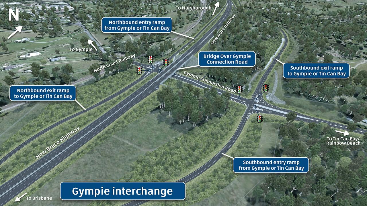 Design of the new Gympie interchange once complete. Picture: TMR