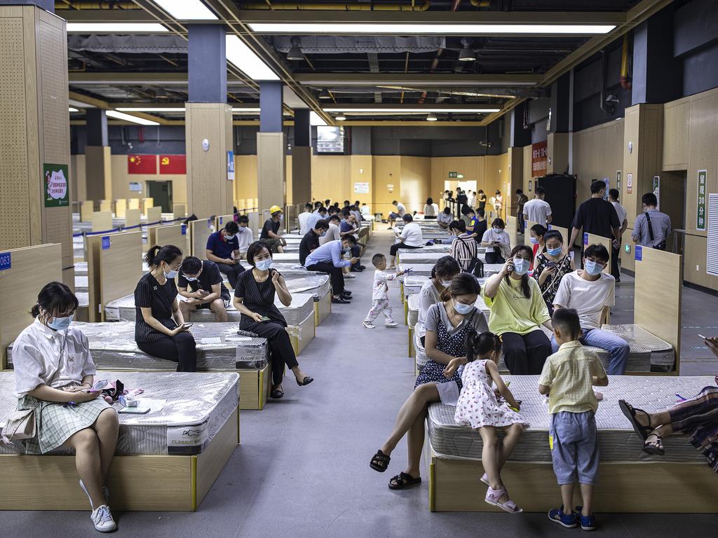 Residents wait for observation after receiving vaccines in Wuhan on June 9. Picture: Getty Images