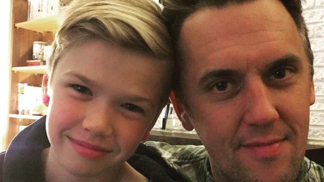 Benjy Weenink and his father Jeremy.