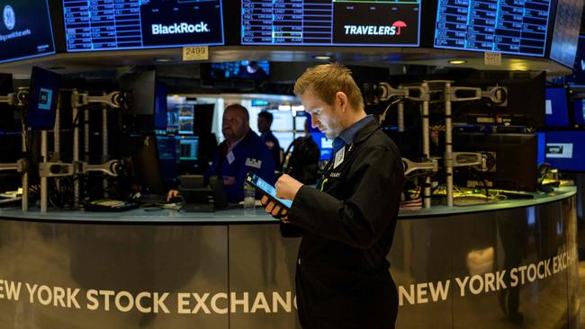 The New York Stock Exchange went into meltdown on Thursday, Australian time. Picture: Angela Weiss/AFP.