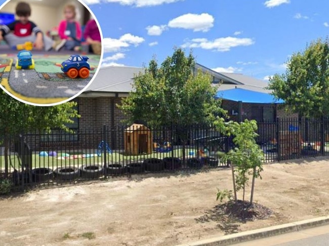 Children at the childcare centre allegedly ate food off the ground.