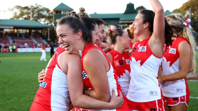 Molloy celebrates Sydney’s first ever win over GWS last year (Photo by Jason McCawley/Getty Images)