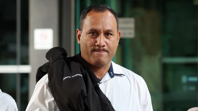 Godwyn Debao, sentenced for common assault of a colleague at a work Christmas party and groping a young woman in the Valley, leaving Brisbane Magistrates Court. Picture: Liam Kidston