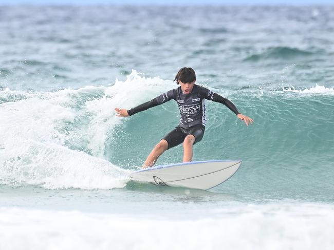 The finals of the boys individual events at the Australian Interschools Surfing Championships Friday May 24, 2024. Picture, John Gass