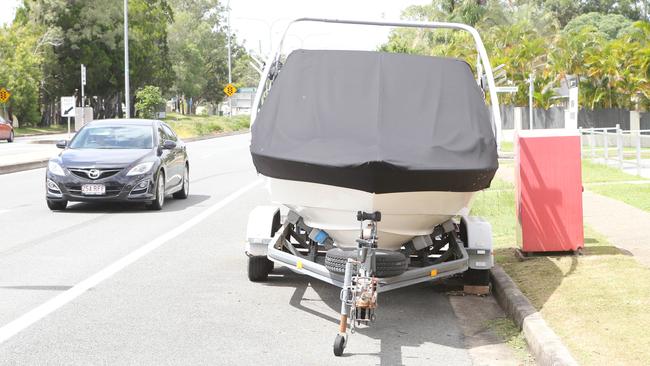 Complaints about boats and recreation vehicles parked on Gold Coast streets for long periods have spiked in the past year. Picture by Richard Gosling