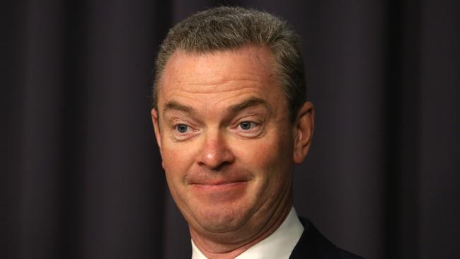 Minister for Industry, Innovation and Science Christopher Pyne and Assistant Minister for Science, Karen Andrews MP hold a press conference regarding the latest anti-dumping decision on imported steel, at Parliament House in Canberra.