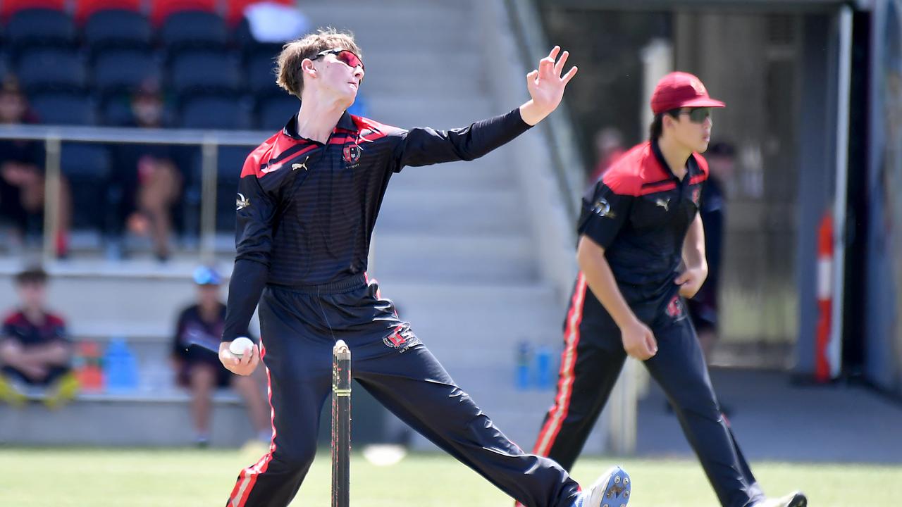 Terrace Jackson McDonald bowling in round one. Picture, John Gass