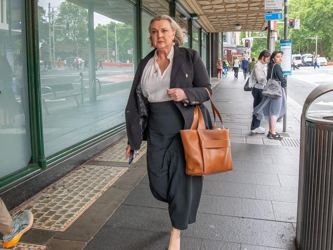 Ms Cheree Curran leaving the Downing Centre courts this week. Picture: Thomas Lisson.