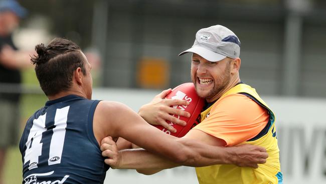 Gary Ablett at Cats training. Picture: Alison Wynd