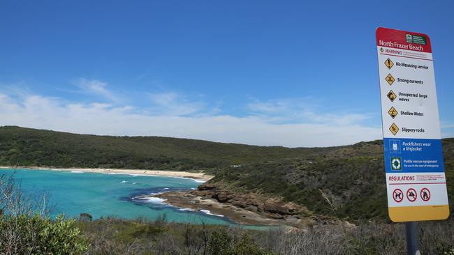 The notoriously dangerous Frazer Beach pictured from Snapper Point on the Central Coast.