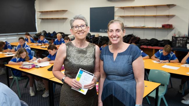 Redcliffe State High School principal Shona McKinlay with Deputy Principal Years 9/10 Maria Williamson. The school is a High Reliability School. Picture: Dominika Lis