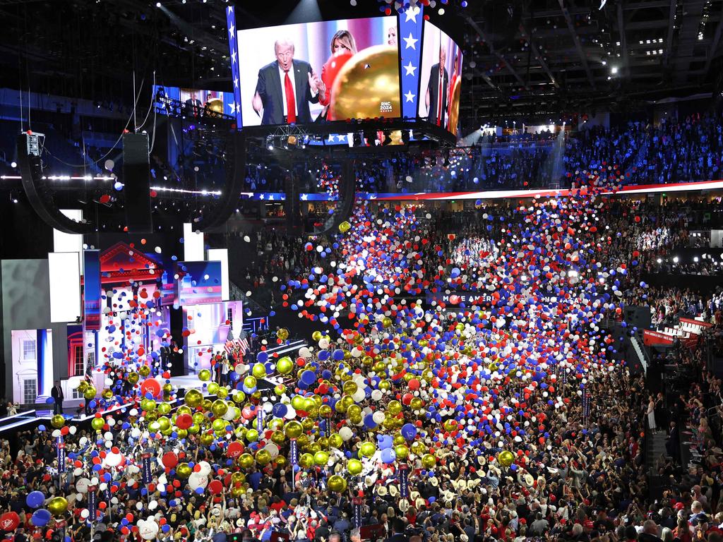 The 2024 RNC wrapped up on Thursday with a speech by Trump. Picture: AFP