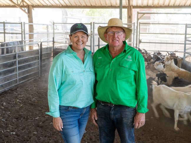 Brian and Keeleigh Allport of Grassland Goats, Moonie, Queensland. Credit: Stephen Henry