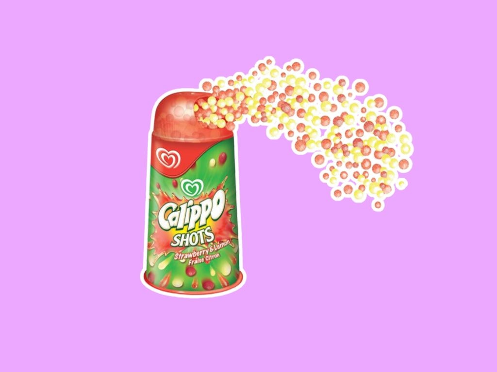 Calippo Shots – These tiny frozen beads of sugary goodness disappeared, but some fans still hope for a revival. They were a hit in the early 2000s before being discontinued by Streets. Picture: Supplied