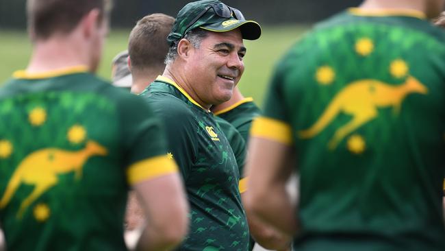 Kangaroos coach Mal Meninga at training this week. Picture: AAP