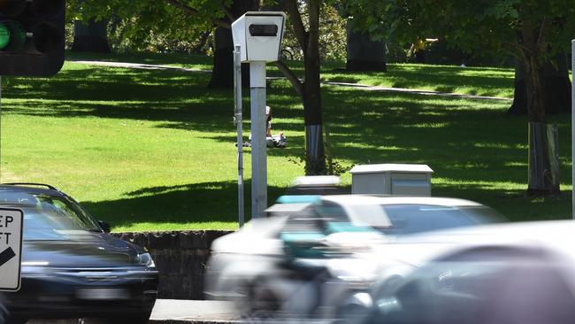 Speed cameras may prove a stumbling block to introducing emoji licence plates in Victoria. Picture: Tony Gough