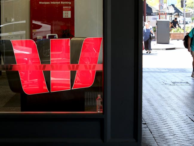 Westpac Bank signage is seen in Adelaide, Wednesday, December 11, 2019. (AAP Image/Kelly Barnes) NO ARCHIVING