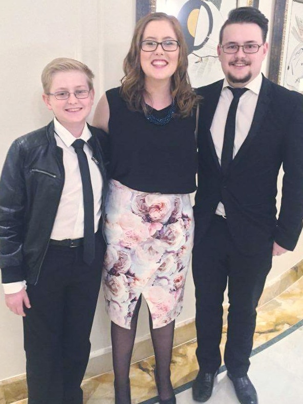 Daniel Roulant with his siblings Bradley and April. Picture: Supplied. 