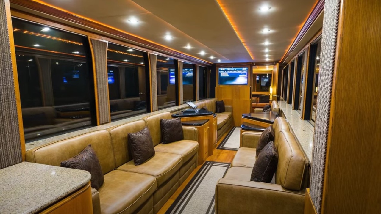 Living space that opens outwards to allow for more space. (Picture: YouTube/Ridiculous Rides)