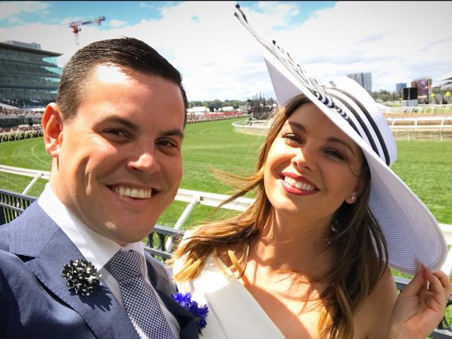 Power couple... Chris O'Keefe and Yvonne Sampson at the races.