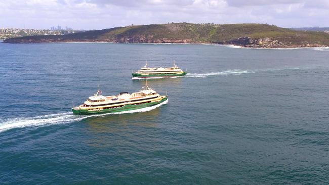 The Manly ferries Freshwater and Queenscliff. Picture: Manly Daily