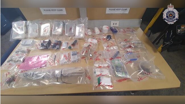 Three men have been charged with multiple drug offences after a police raid on a Gold Coast property.