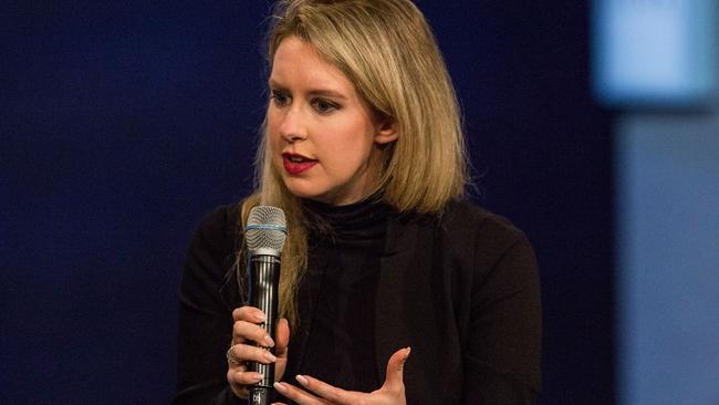 Elizabeth Holmes allegedly put on a fake voice. Picture: AFP Photo/Getty Images North America/Andrew Burton