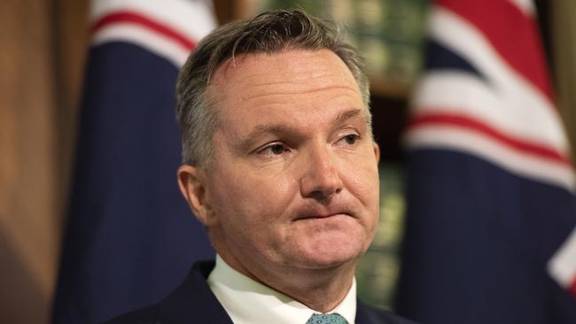 Shadow Treasurer Chris Bowen holds a press conference to discuss the final report of the Hayne Royal Commission yesterday.