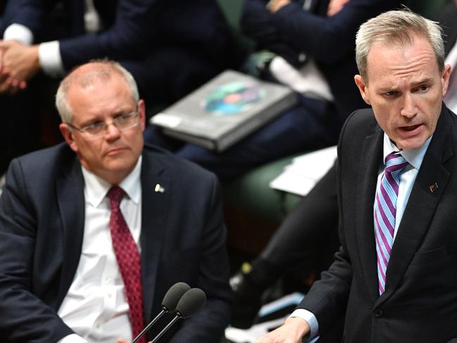 Prime Minister Scott Morrison and Minister for Immigration David Coleman. Picture: Mick Tsikas