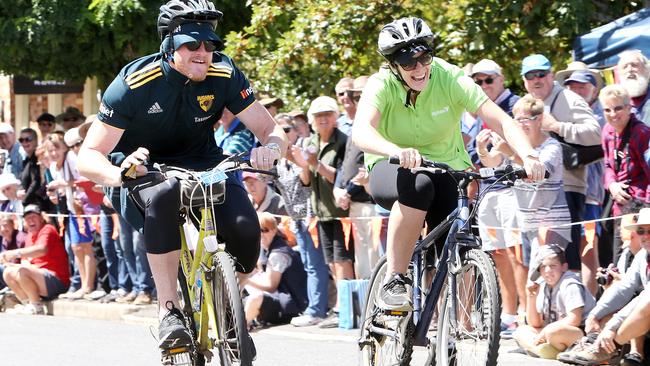 Jarryd Roughead competes in the Evandale Charity Ride. Picture: Chris Kidd