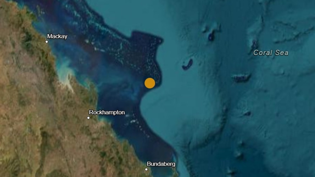 Earthquake recorded in the Coral Sea off the coast of Rockhampton.