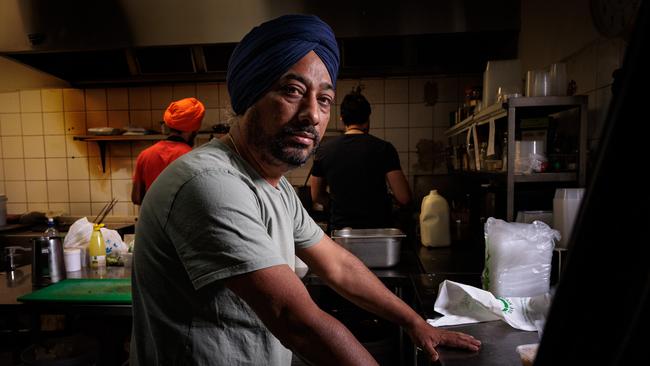 Kuldeep Singh at his restaurant off the Maroondah Highway in Melbourne. Picture: Nadir Kinani