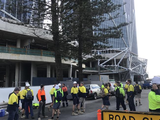 Tradies of the Jewel site just stood around the $1.4 billion development after they decided to strike.