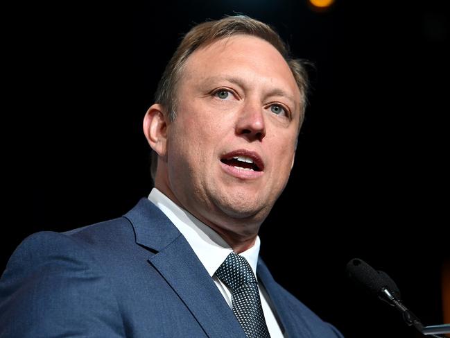 Premier Steven Miles at Wednesday’s second leaders’ debate. Picture: John Gass/NCA NewsWire