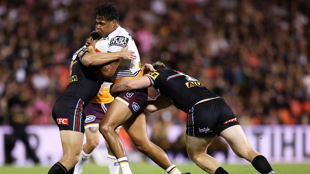 It was a mixed night for Selwyn Cobbo, showing he has a lot to improve on if he wants to claim the No. 1 jersey full-time. Picture: Getty Images.