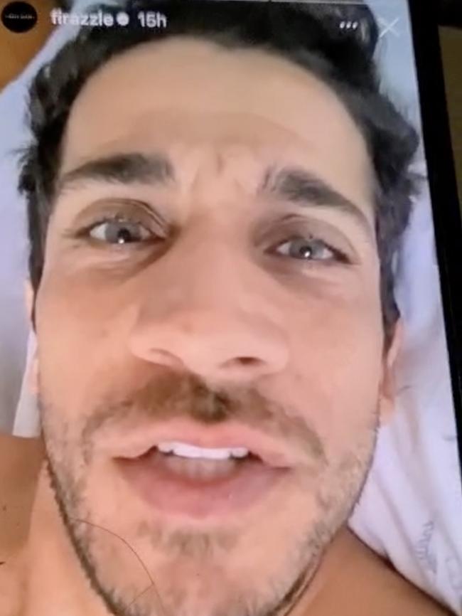 Firass Dirani on his video posted to Instagram, which has now been removed.