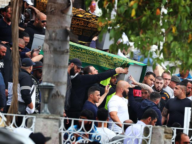 Hamad Assaad is farewelled at Lakemba Mosque after he was shot dead on Tuesday.